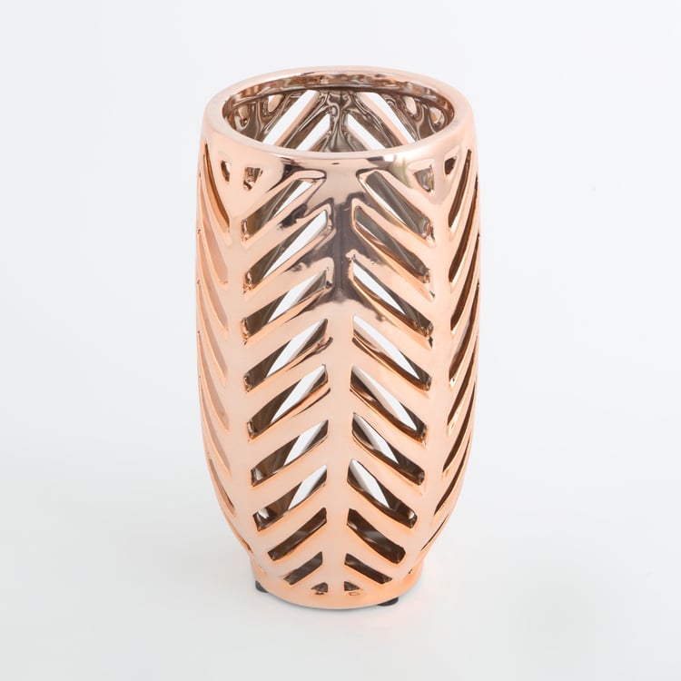 Stellar Stoneware Chevron Hurricane Candle Holder