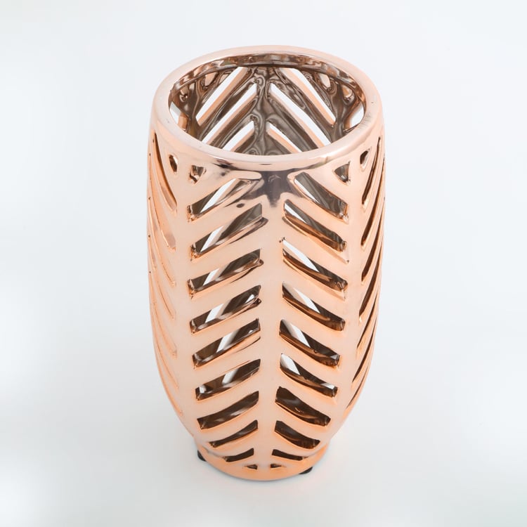 Stellar Stoneware Chevron Hurricane Candle Holder