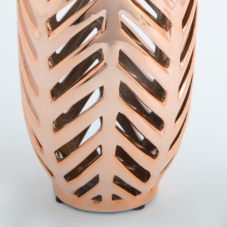 Stellar Stoneware Chevron Hurricane Candle Holder