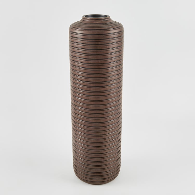 Bernina Polyresin Ribbed Floor Vase