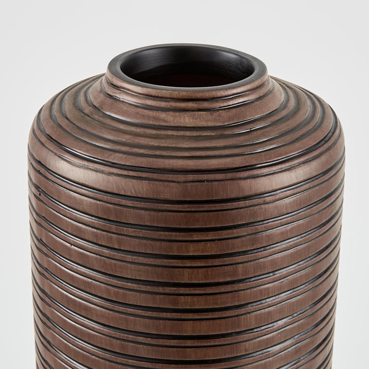 Bernina Polyresin Ribbed Floor Vase