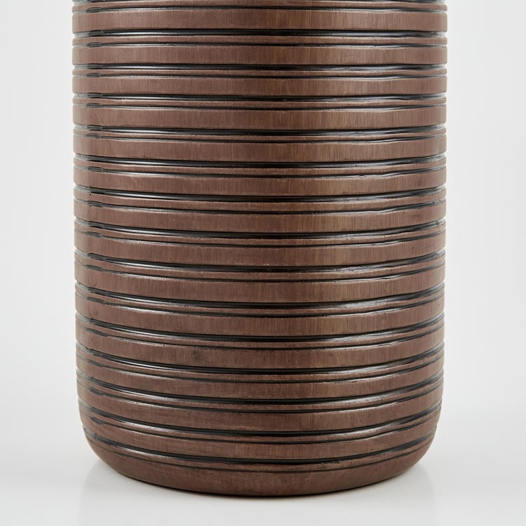 Bernina Polyresin Ribbed Floor Vase