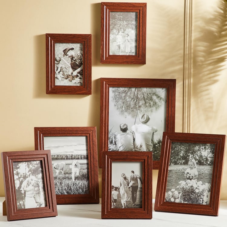 Sepia Set of 7 Wooden Photo Frames