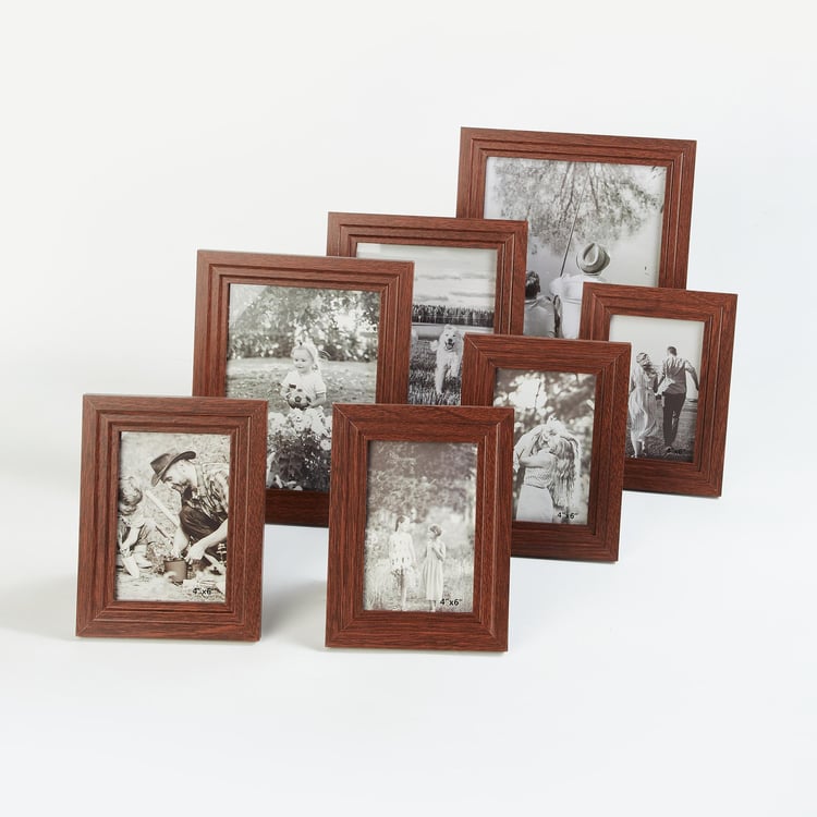 Sepia Set of 7 Wooden Photo Frames
