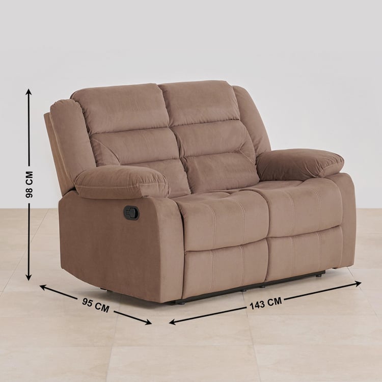 Cairo Fabric 3+2 Seater Recliner Set - Brown