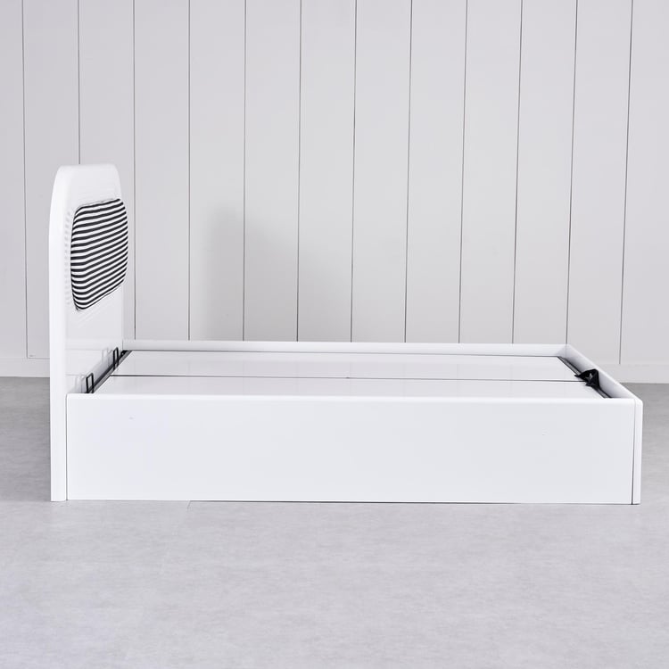 Charlie King Bed with Hydraulic Storage - White