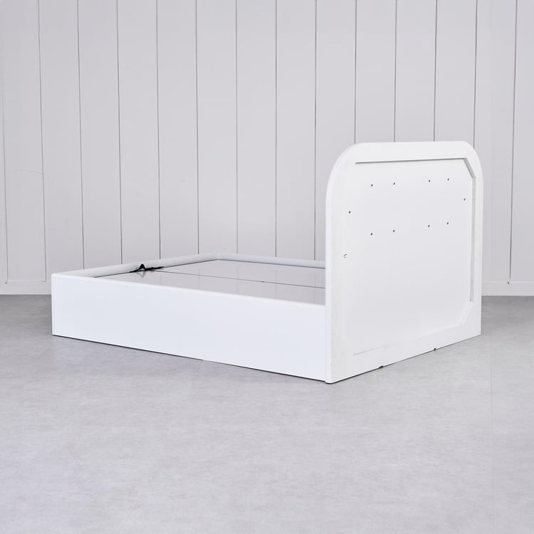 Charlie King Bed with Hydraulic Storage - White