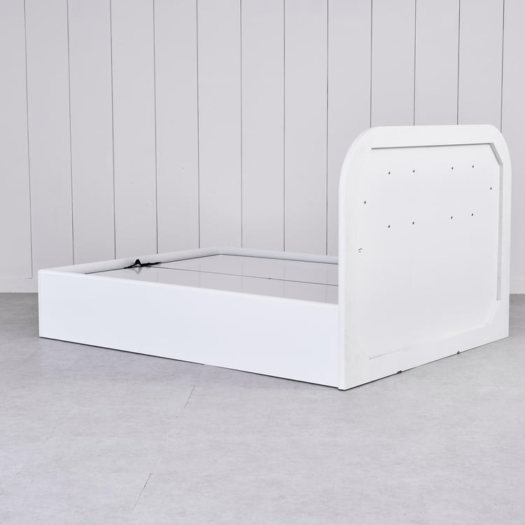 Charlie Queen Bed with Hydraulic Storage - White