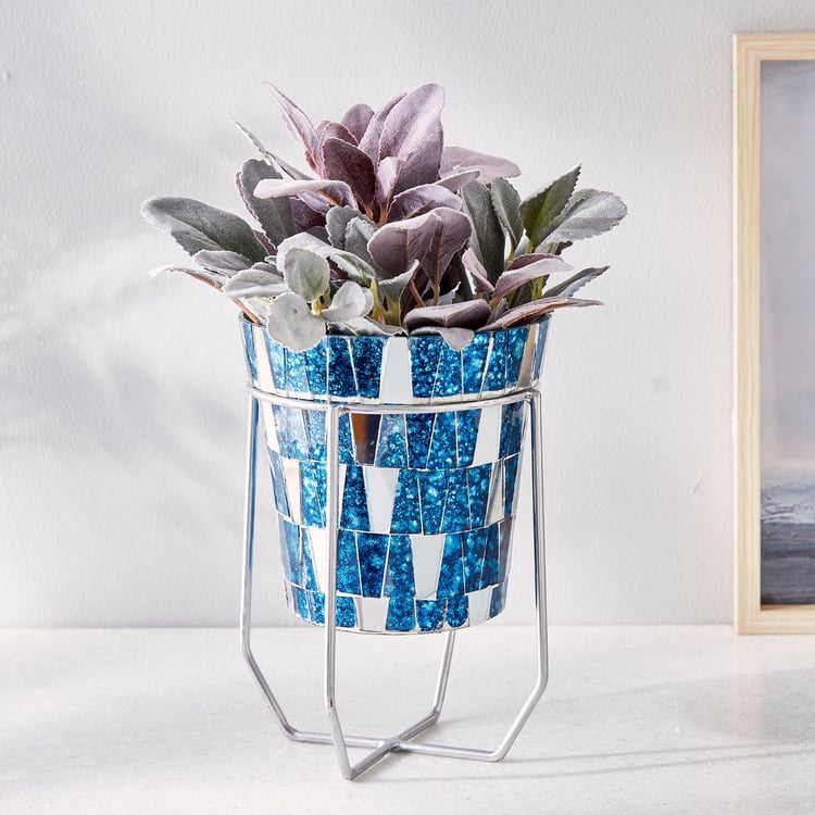 Mabel Decor Glass Mosaic Planter with Stand