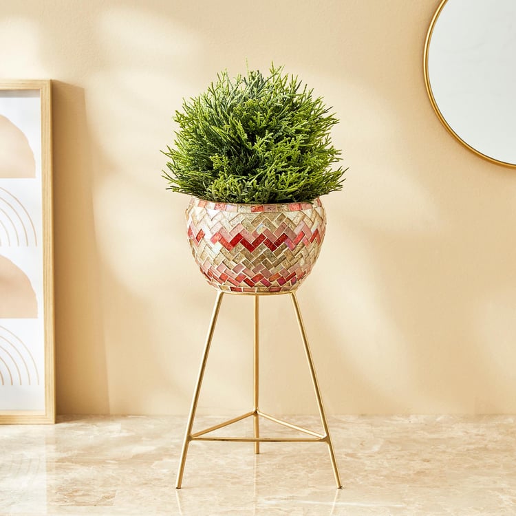 Mabel Glass Mosaic Planter with Stand