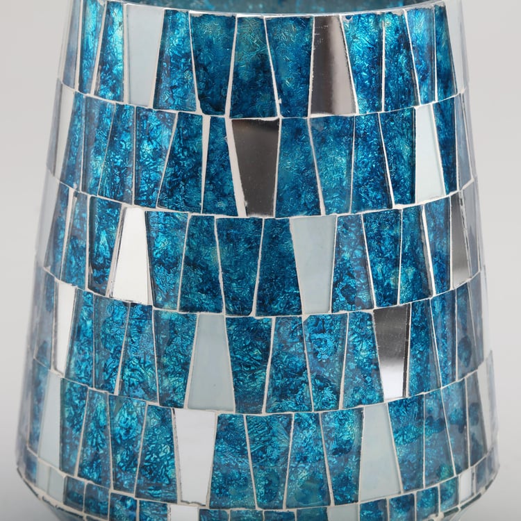 Mabel Decor Glass Mosaic Patterned Tapered Hurricane Candle Holder