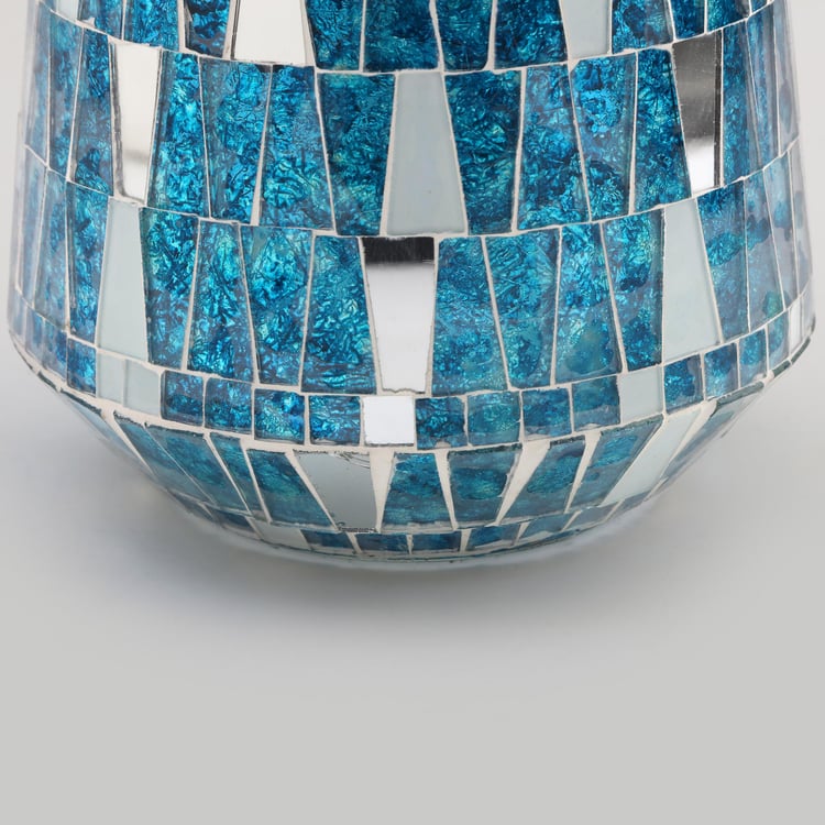 Mabel Decor Glass Mosaic Patterned Tapered Hurricane Candle Holder