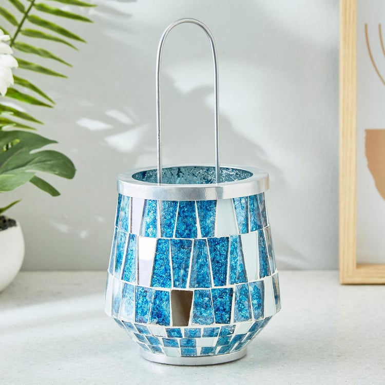 Mabel Decor Glass Mosaic Patterned Tapered Lantern