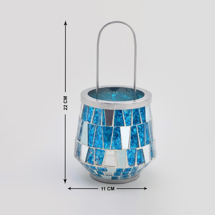 Mabel Decor Glass Mosaic Patterned Tapered Lantern