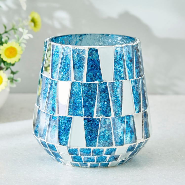 Mabel Decor Glass Mosaic Patterned Votive Holder