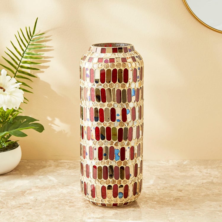 Mabel Decor Glass Mosaic Vase