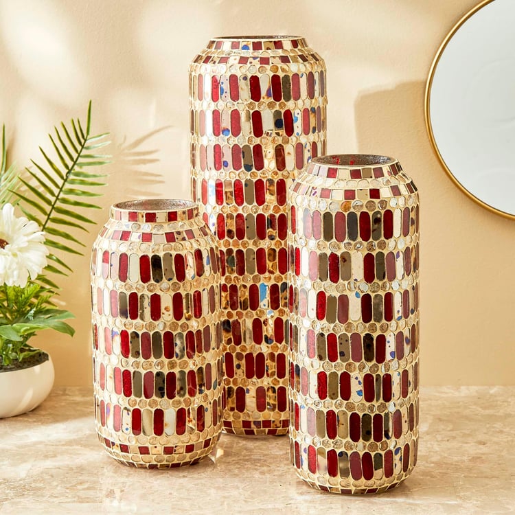 Mabel Decor Glass Mosaic Vase