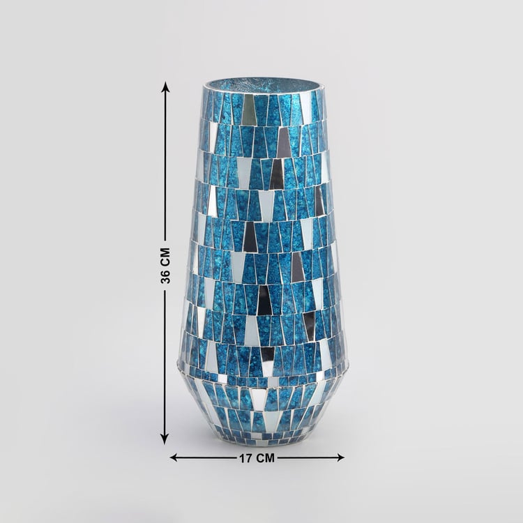 Mabel Decor Glass Mosaic Tapered Vase