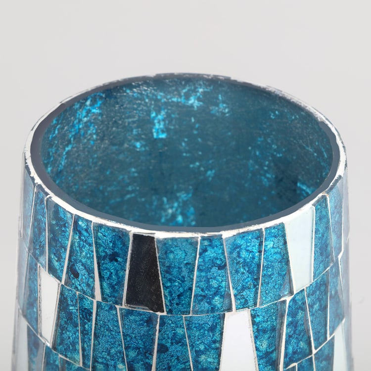 Mabel Decor Glass Mosaic Tapered Vase