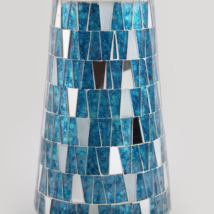 Mabel Decor Glass Tapered Mosaic Vase