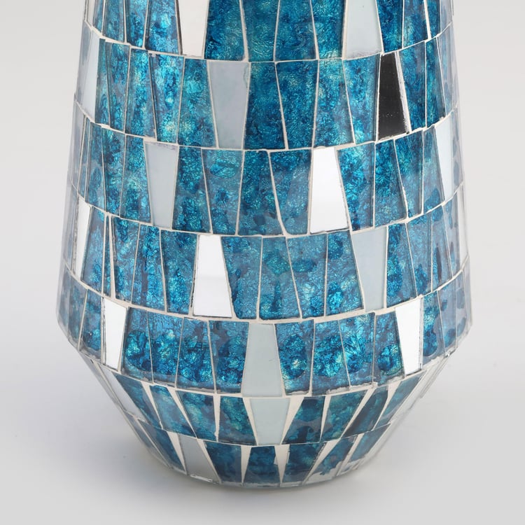 Mabel Decor Glass Tapered Mosaic Vase