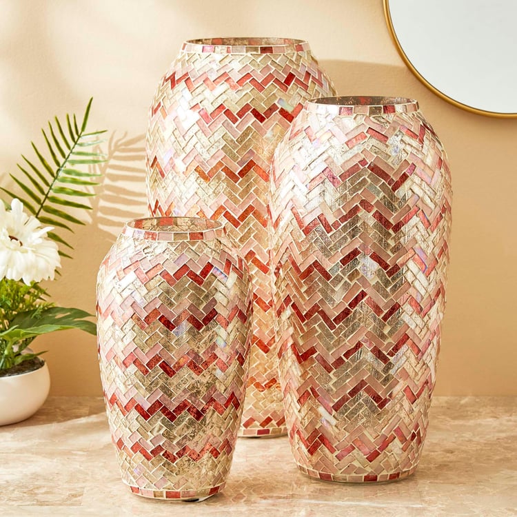 Mabel Decor Glass Mosaic Vase