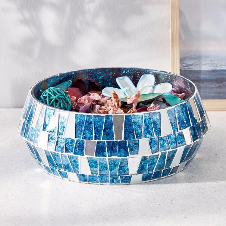 Mabel Decor Glass Mosaic Patterned Decorative Bowl