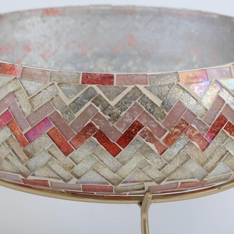 Mabel Decor Glass Mosaic Patterned Decorative Bowl