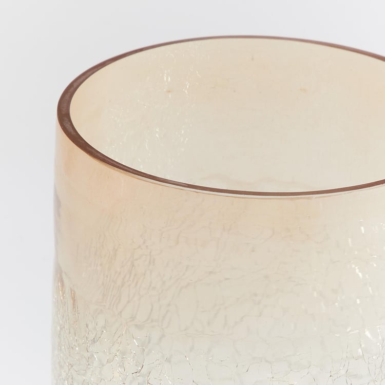 Austin Glass Crackled Votive Holder