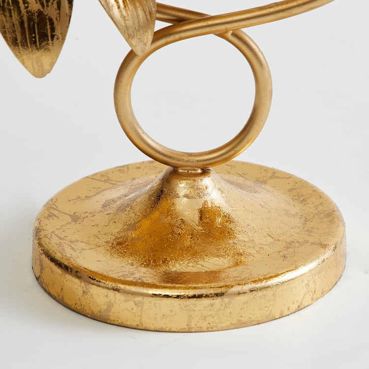 Rylee Glass T-Light Holders with Lotus Stand