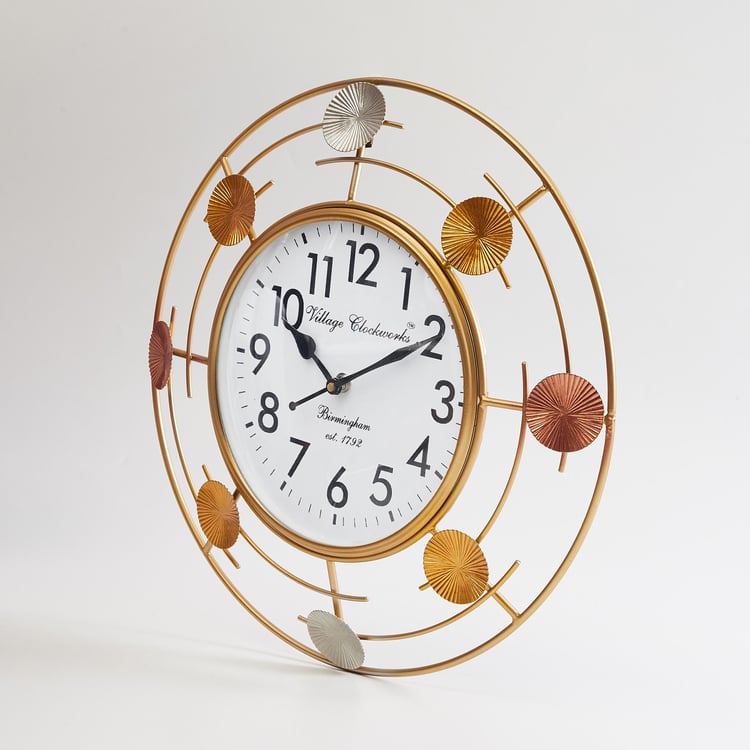 Splendid Dastkari Metal Wall Clock - 36cm
