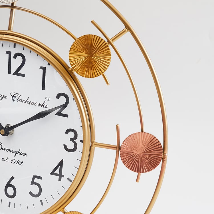 Splendid Dastkari Metal Wall Clock - 36cm