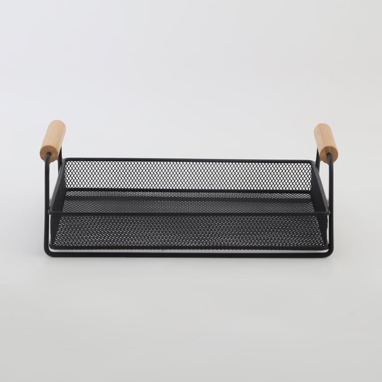 Chef Special Iron and Bamboo Serving Tray - 30.3x21cm