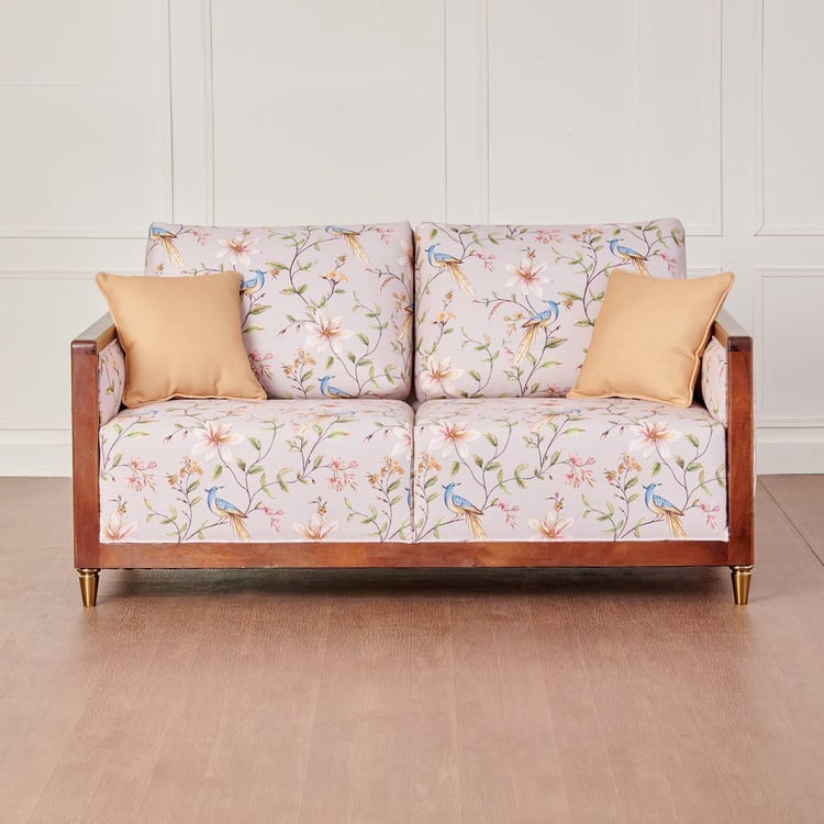 Dastkari Fabric 3+2 Seater Sofa Set with Cushions - Beige