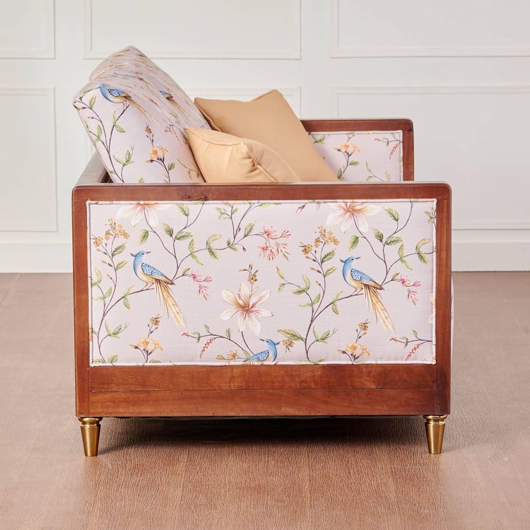 Dastkari Fabric 3+2 Seater Sofa Set with Cushions - Beige