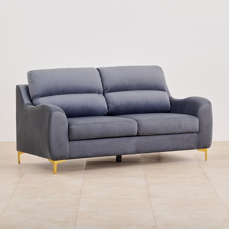 Bianca Velvet 3+2 Seater Sofa Set - Grey