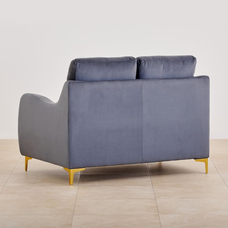Bianca Velvet 2+1 Seater Sofa Set - Grey