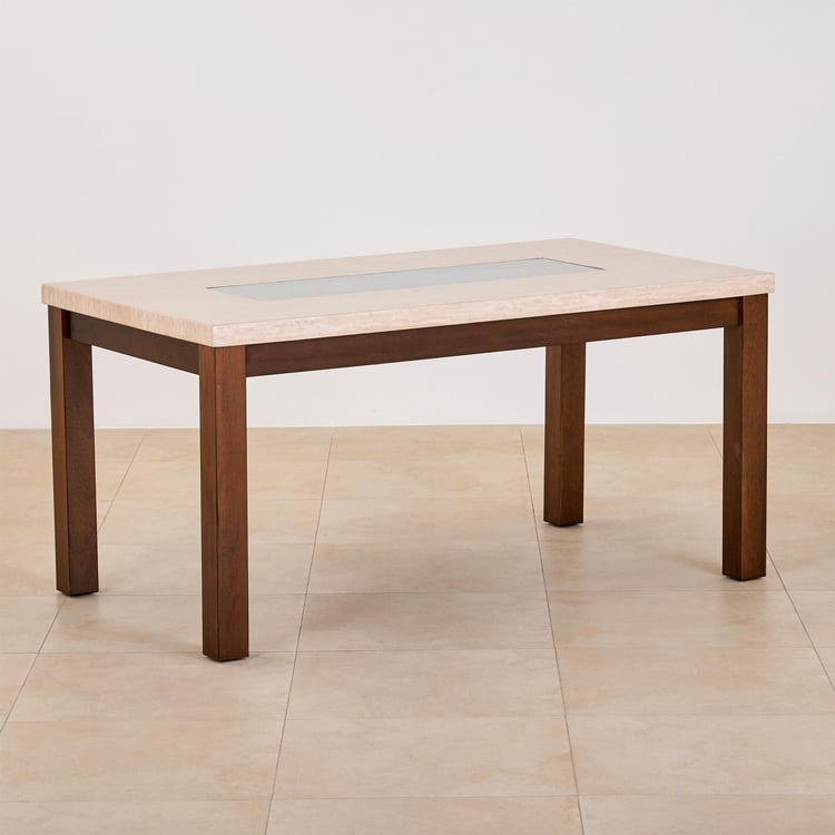 (Refurbished) Harmony Sia 6-Seater Dining Table - Brown