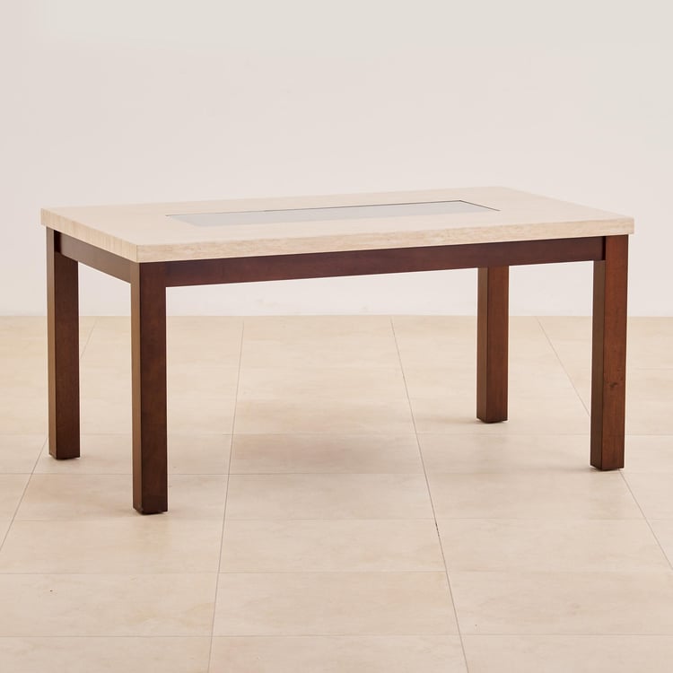 (Refurbished) Harmony Sia 6-Seater Dining Table - Brown