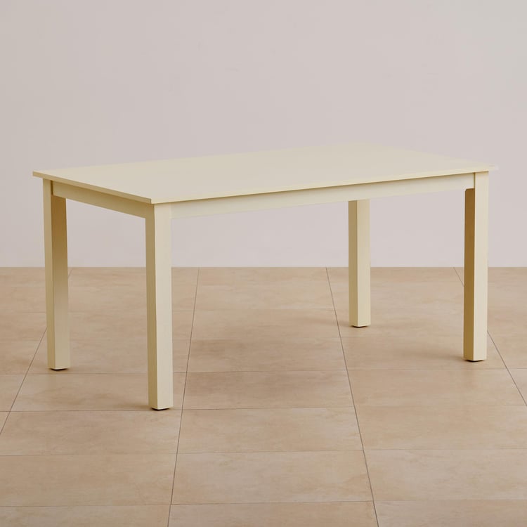 (Refurbished) Cornell 6-Seater Dining Table - Cream