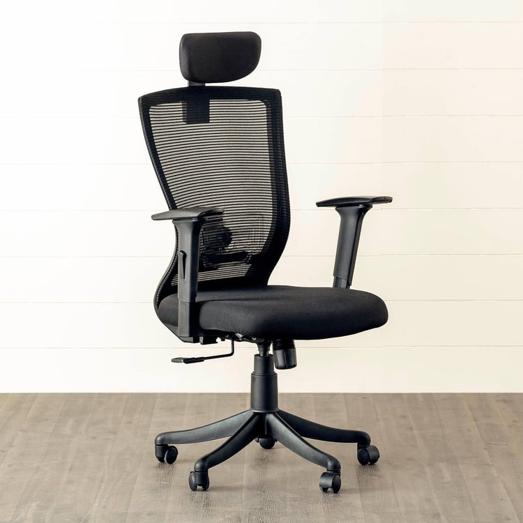 (Refurbished) Antonio Mesh High Back Office Chair - Black