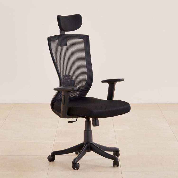 (Refurbished) Antonio Mesh High Back Office Chair - Black