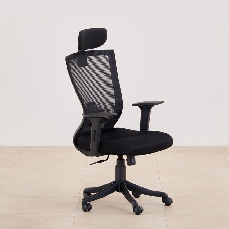 (Refurbished) Antonio Mesh High Back Office Chair - Black