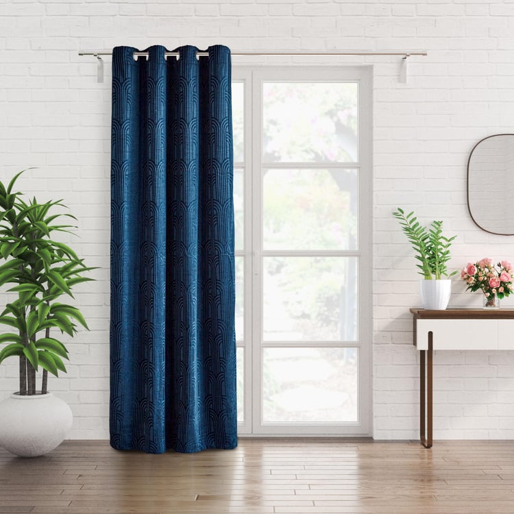 Calamus Jacquard Room Darkening Door Curtain