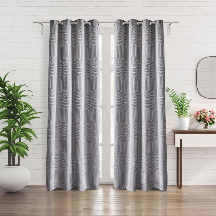 Calamus Jacquard Room Darkening Door Curtain