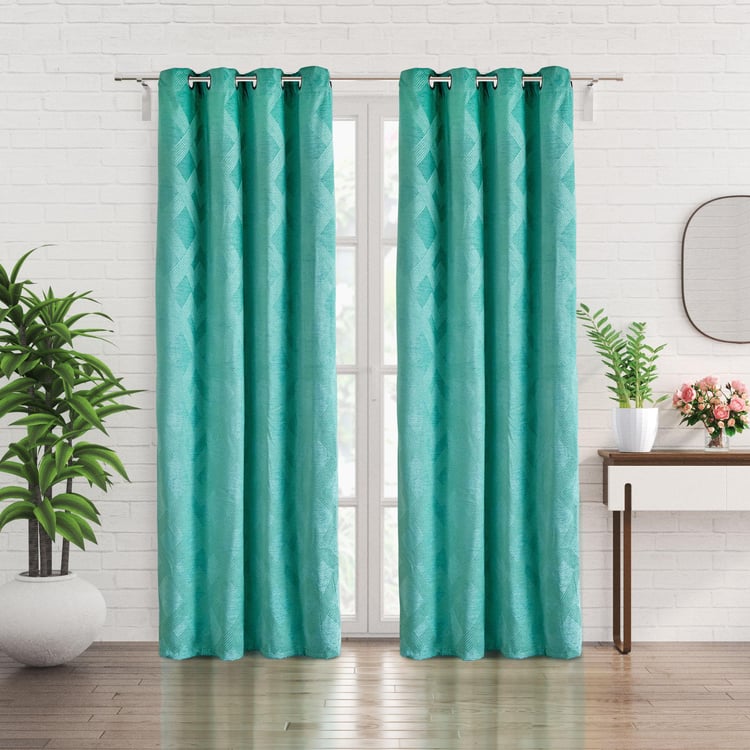 Calamus Jacquard Room Darkening Door Curtain