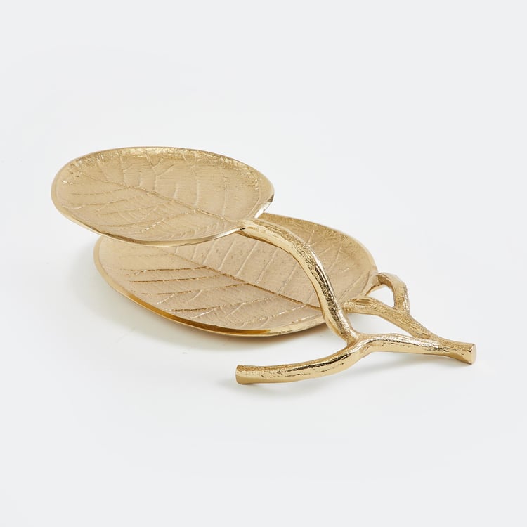 Austin Aluminium Decorative Leaf Platter