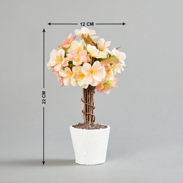 Gardenia Artificial Apple Blossom Tree in Paper Pot