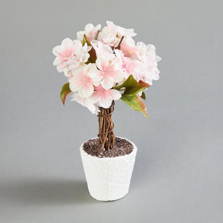 Gardenia Artificial Apple Blossom Plant in Pot - 22 cm