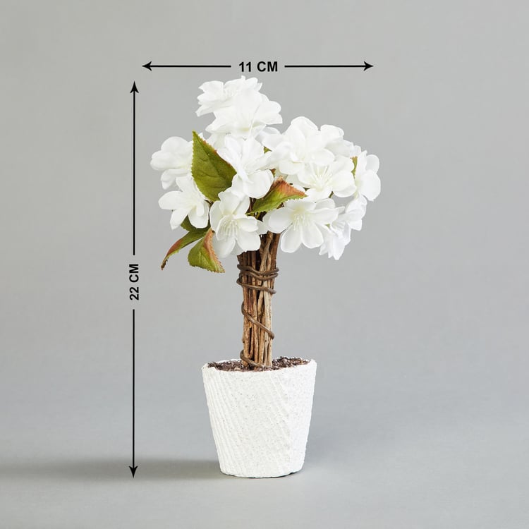 Gardenia Artificial Apple Blossom Plant in Paper Pot